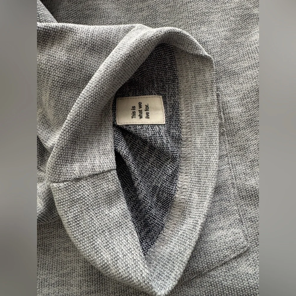 VUORI Ace Polo Shirt Men's Medium Heather Gray S-Sleeve Light Performance
